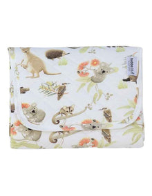 Aussie Animals Travel Change Mat in White