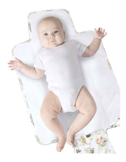 Aussie Animals Travel Change Mat in White