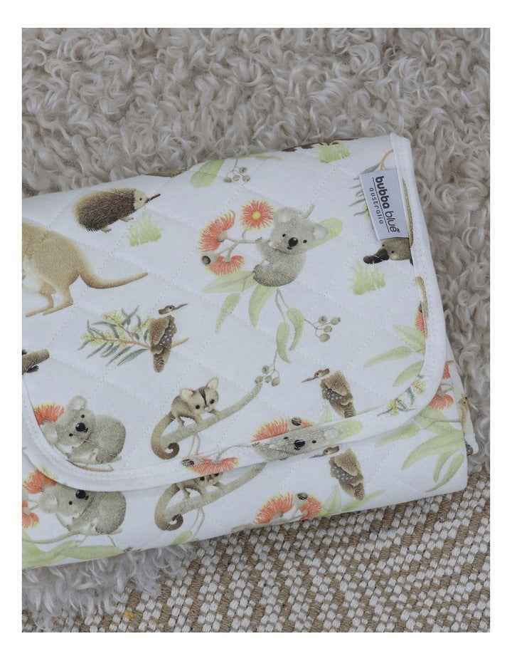 Aussie Animals Travel Change Mat in White