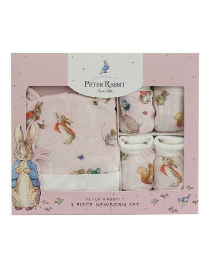 Flopsy Mopsy and Cottontail Newborn Set 3Pieces in Pink