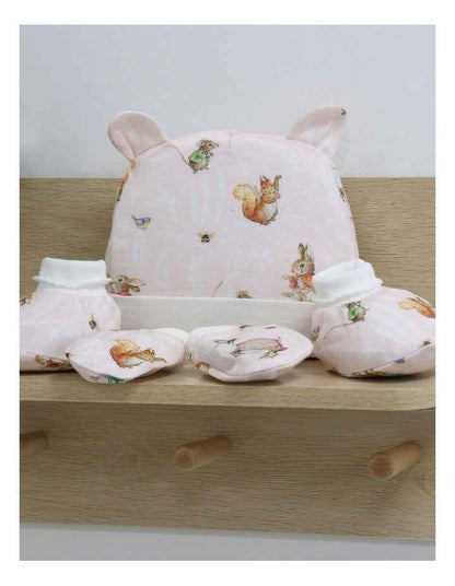 Flopsy Mopsy and Cottontail Newborn Set 3Pieces in Pink