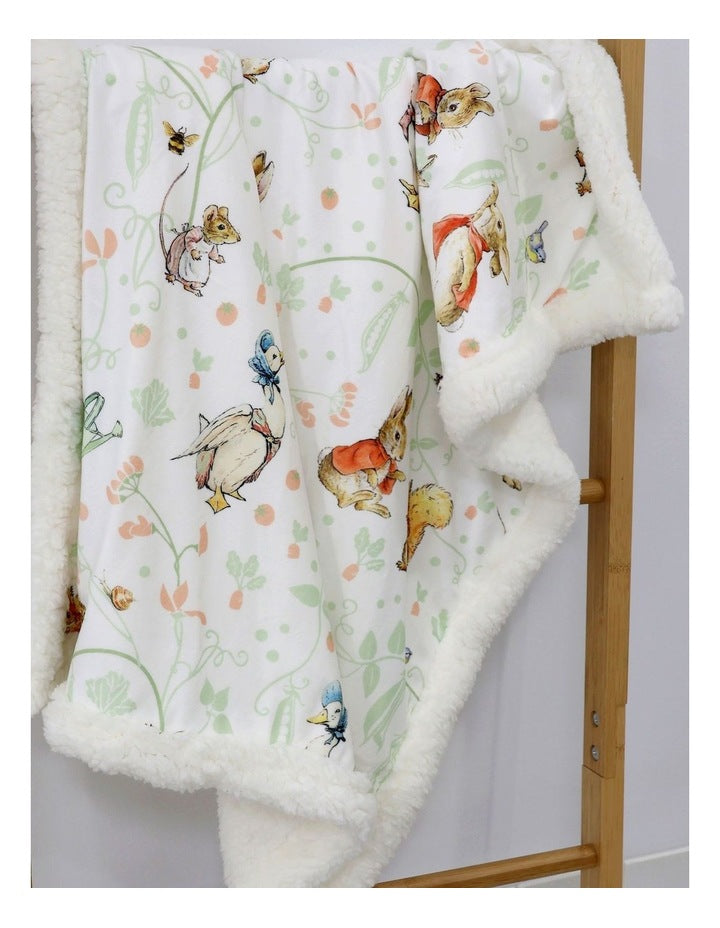 Flopsy Mopsy & Cottontail Cuddle Blanket in Pink