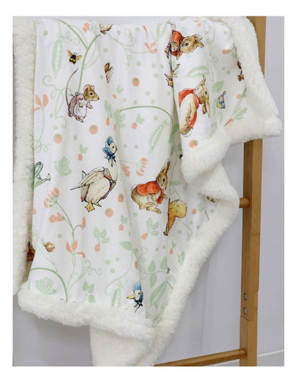 Flopsy Mopsy & Cottontail Cuddle Blanket in Pink