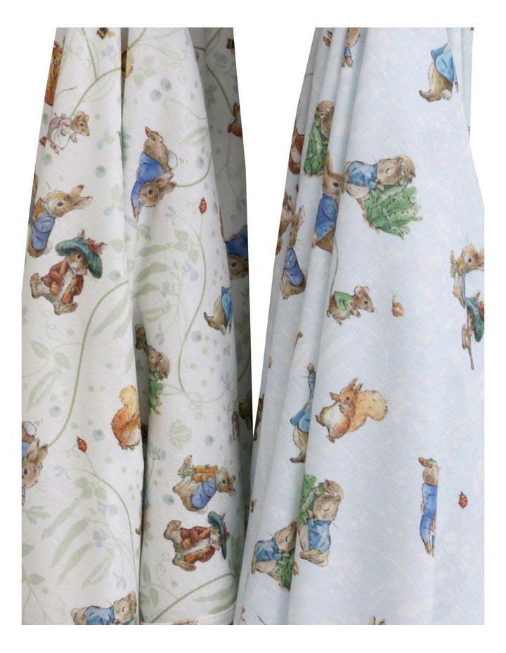Benjamin Bunny Jersey Wraps 2 Pack in Blue
