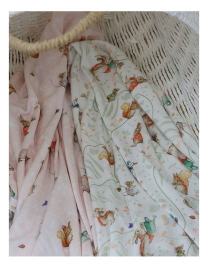 Flopsy Mopsy and Cottontail Jersey Wraps 2 Pack in Pink