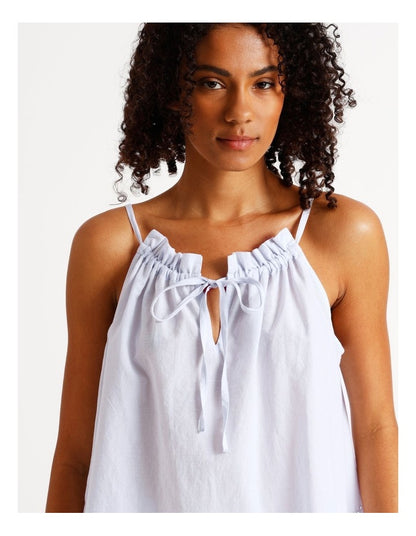 Divine Broderie Cami Short PJ Set in Soft Blue