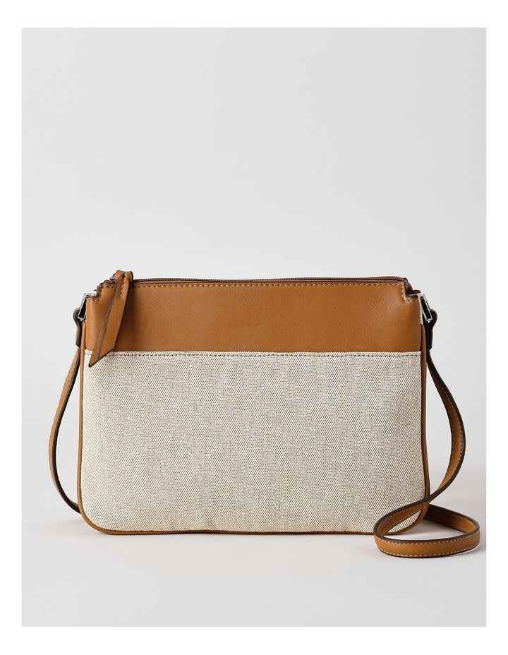 Bella Crossbody Bag in Tan Canvas