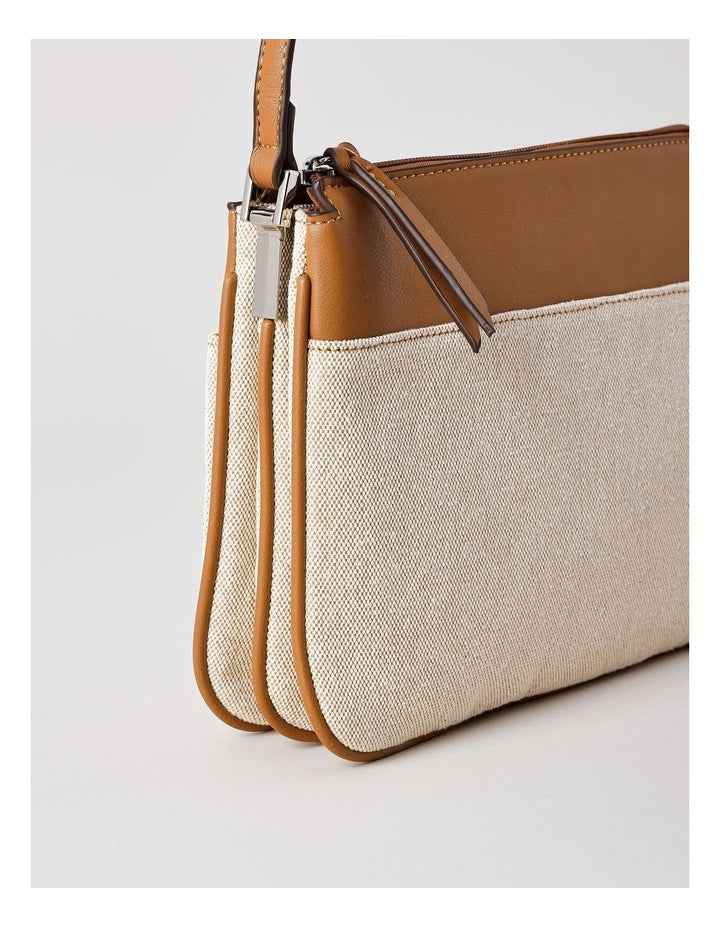 Bella Crossbody Bag in Tan Canvas