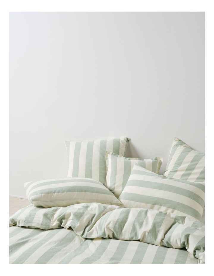 Vintage Stripe Cushion 48x48cm in Jade