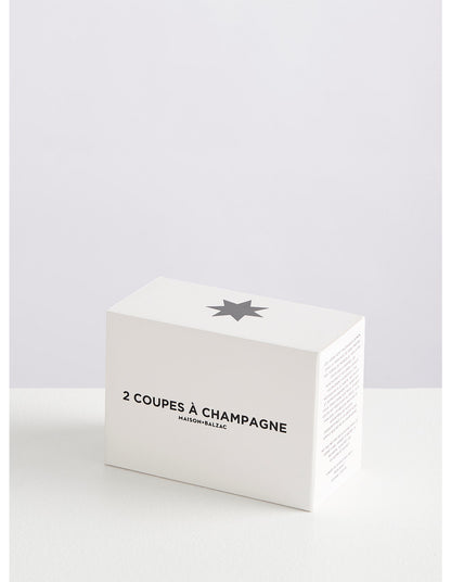 Pomponette 175ml Champagne Coupes Set of 2 Clear Multi