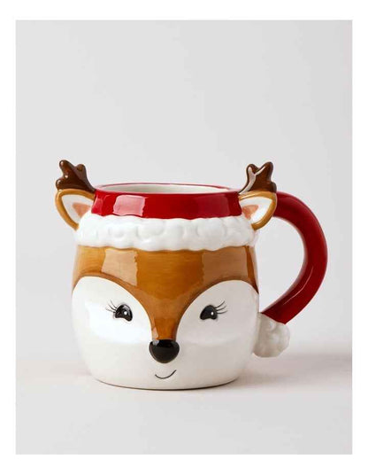 Reindeer Mug in Red