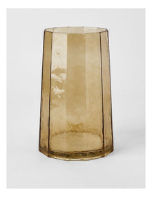 Palmer Hammered Glass Vase 25cm in Brown