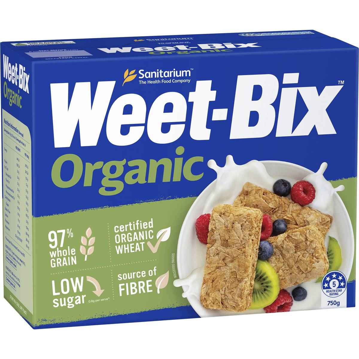 Weet-Bix Organic Breakfast Cereal 750g