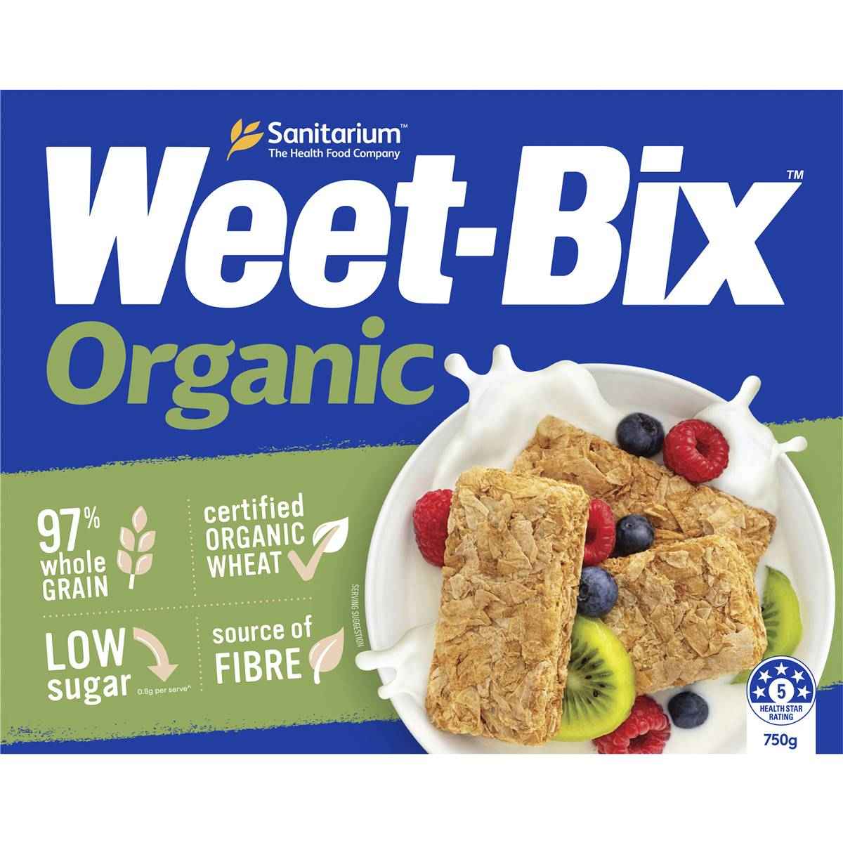 Weet-Bix Organic Breakfast Cereal 750g