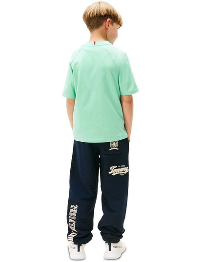 Mixed Logo Raglan Sleeve T-shirt (8-16Years) in Green