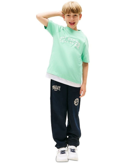 Mixed Logo Raglan Sleeve T-shirt (8-16Years) in Green