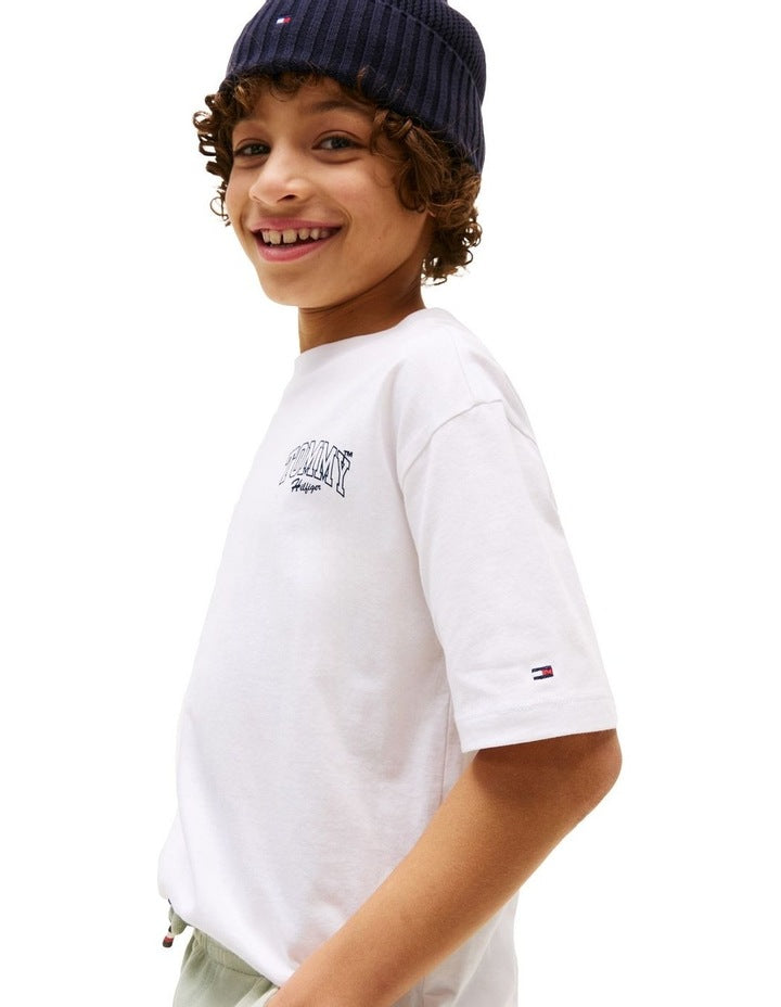 Varsity Back Graphic T-shirt (3-7 Years) in White