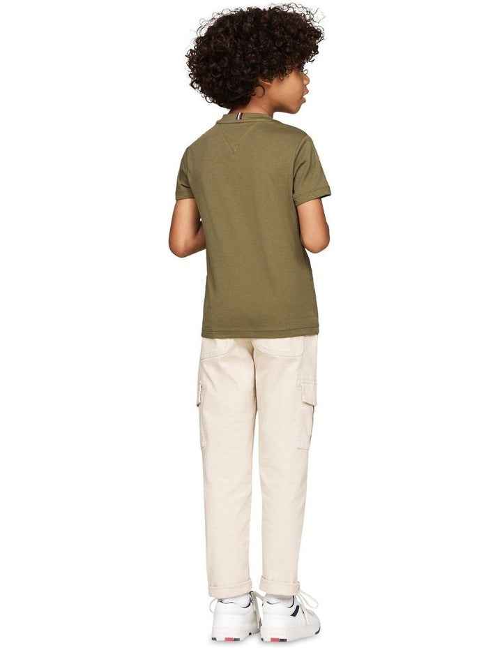 Logo Crew Neck T-shirt (8-16 Years) in Green