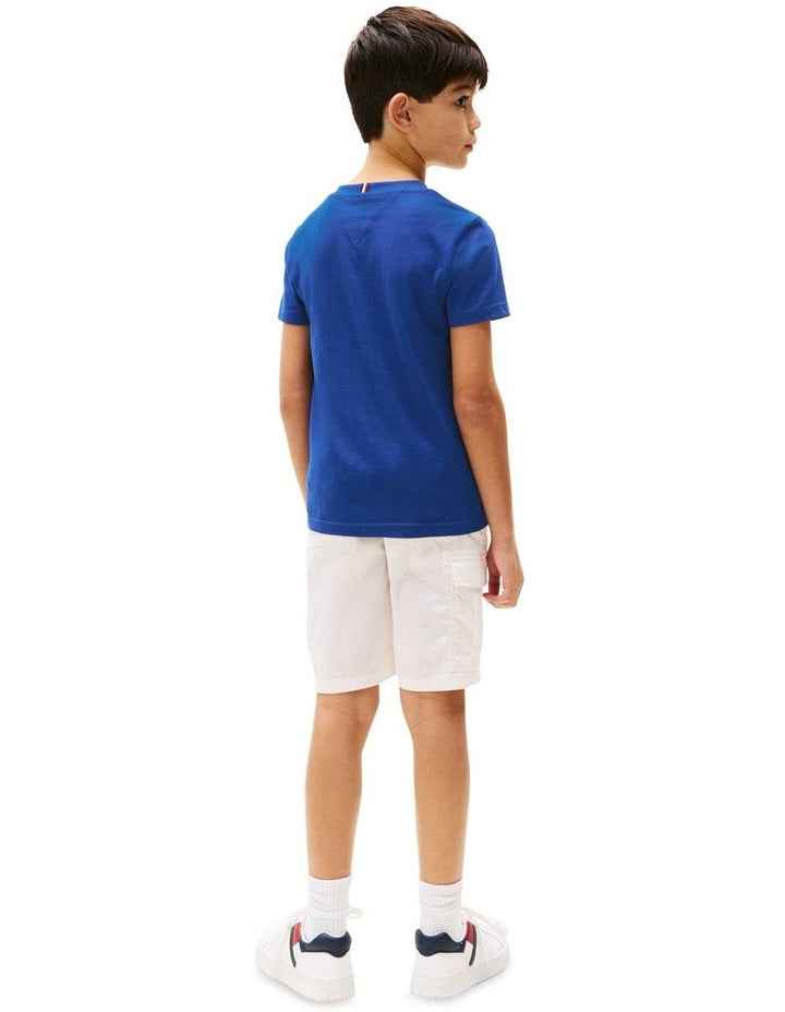 Logo Crew Neck T-shirt (3-7 Years) in Blue