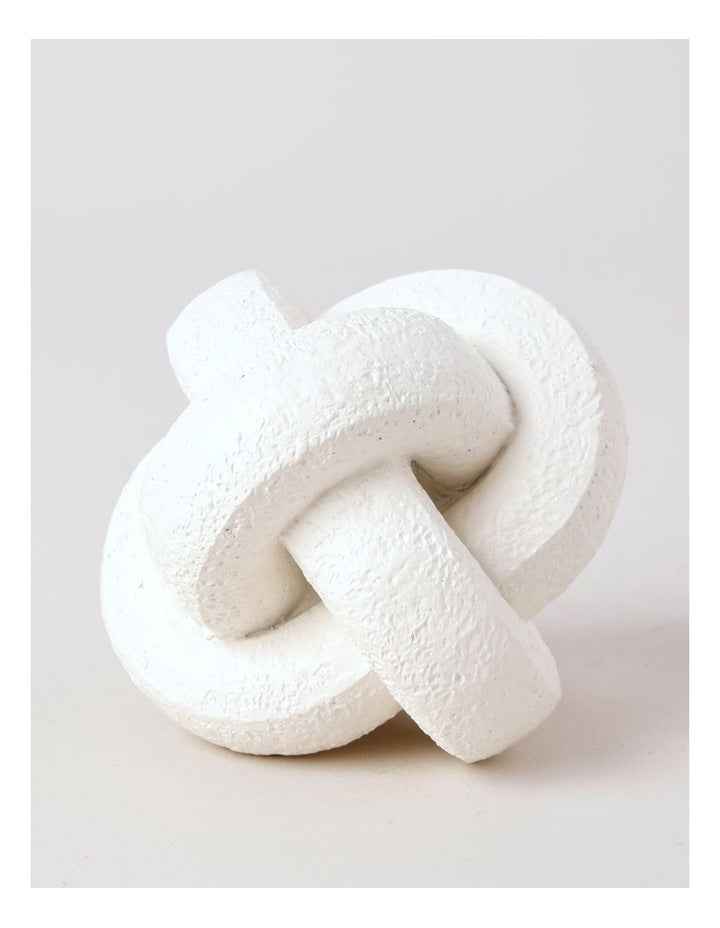 Parramatta Polyresin Knot Object 10cm in White