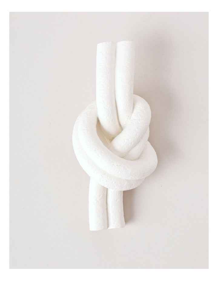 Parramatta Polyresin Rope and Knot Object 20cm in White