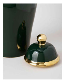 Plain Glass Ginger Jar 36cm in Green