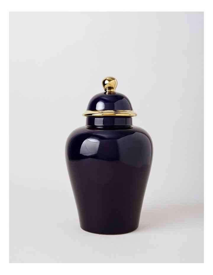 Plain Glass Ginger Jar 36cm in Blue