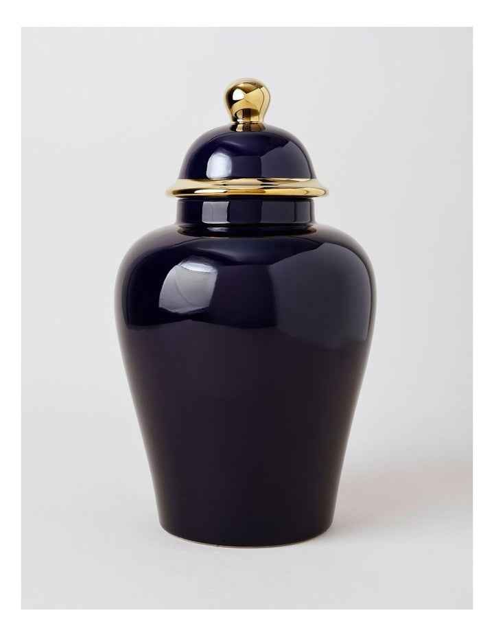 Plain Glass Ginger Jar 45cm in Blue