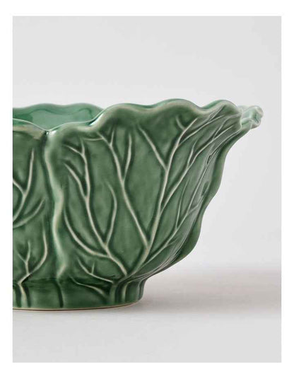 Ivy Cabbage Decorative Bowl 26cm in Green