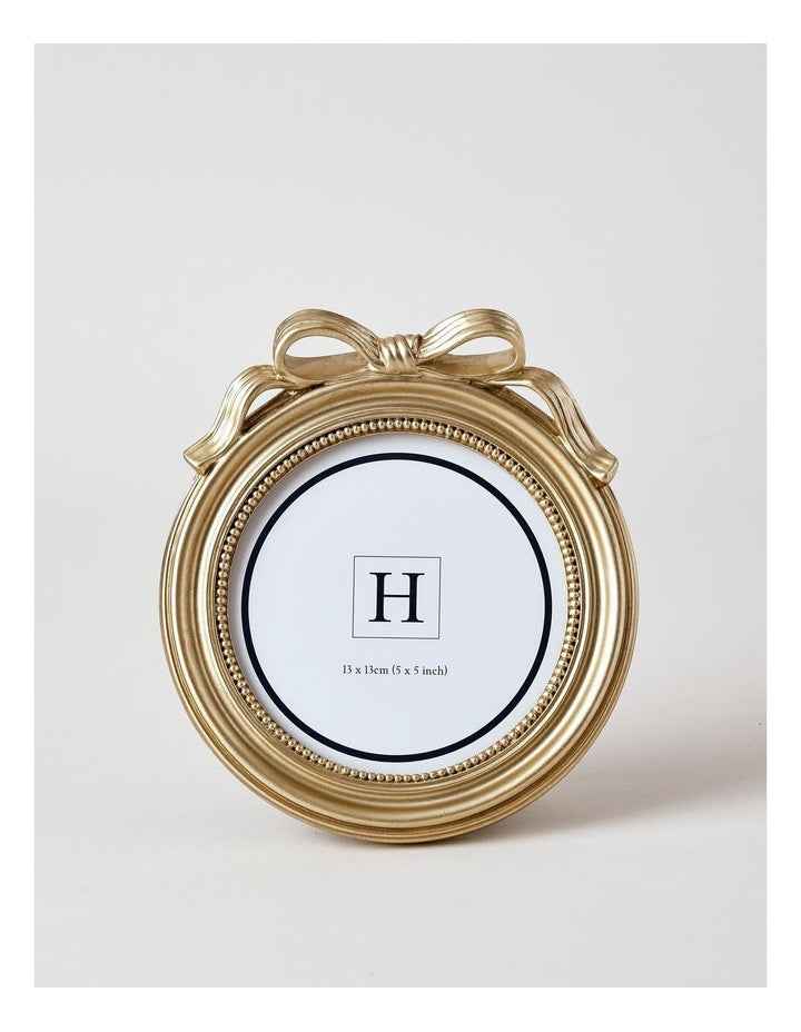 Harper Bow Photo Frame 13x13cm in Gold