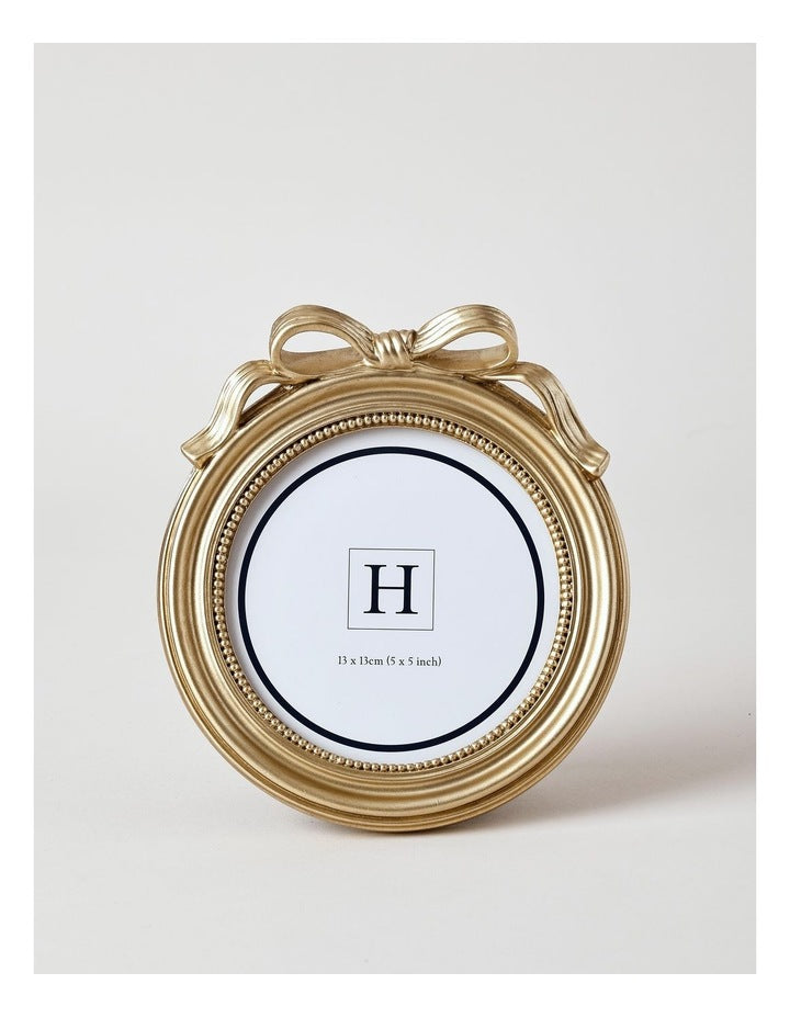 Harper Bow Photo Frame 13x13cm in Gold
