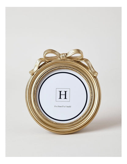 Harper Bow Photo Frame 13x13cm in Gold