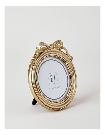 Harper Bow Photo Frame 13x13cm in Gold
