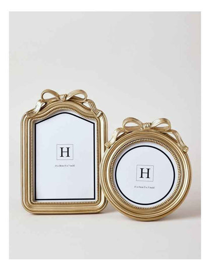 Harper Bow Photo Frame 13x13cm in Gold