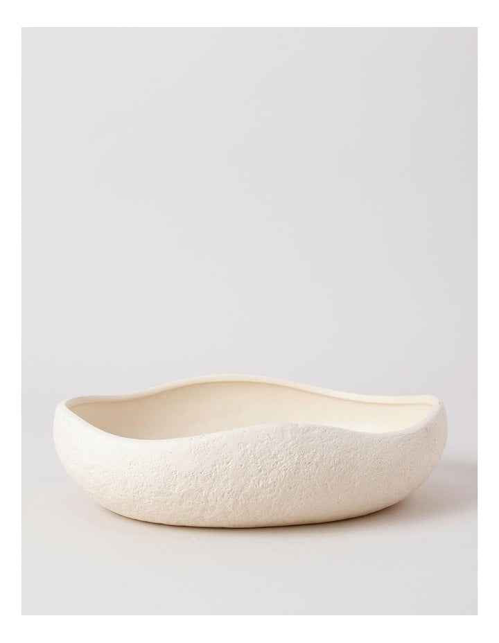 Peninsula Ceramic Wavy Bowl 30cm in Cream