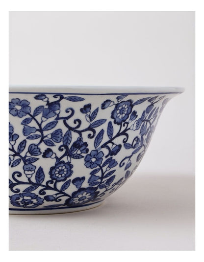 Hand Painted Decorative Bowl 29x11cm in Blue