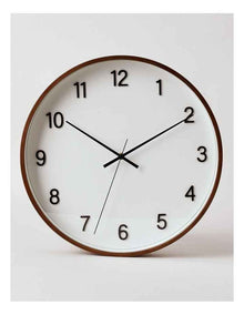 Tatum Clock 40cm in White/Chestnut/Black