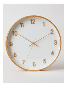 Tatum Clock 40cm in White/Natural