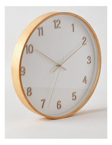 Tatum Clock 40cm in White/Natural