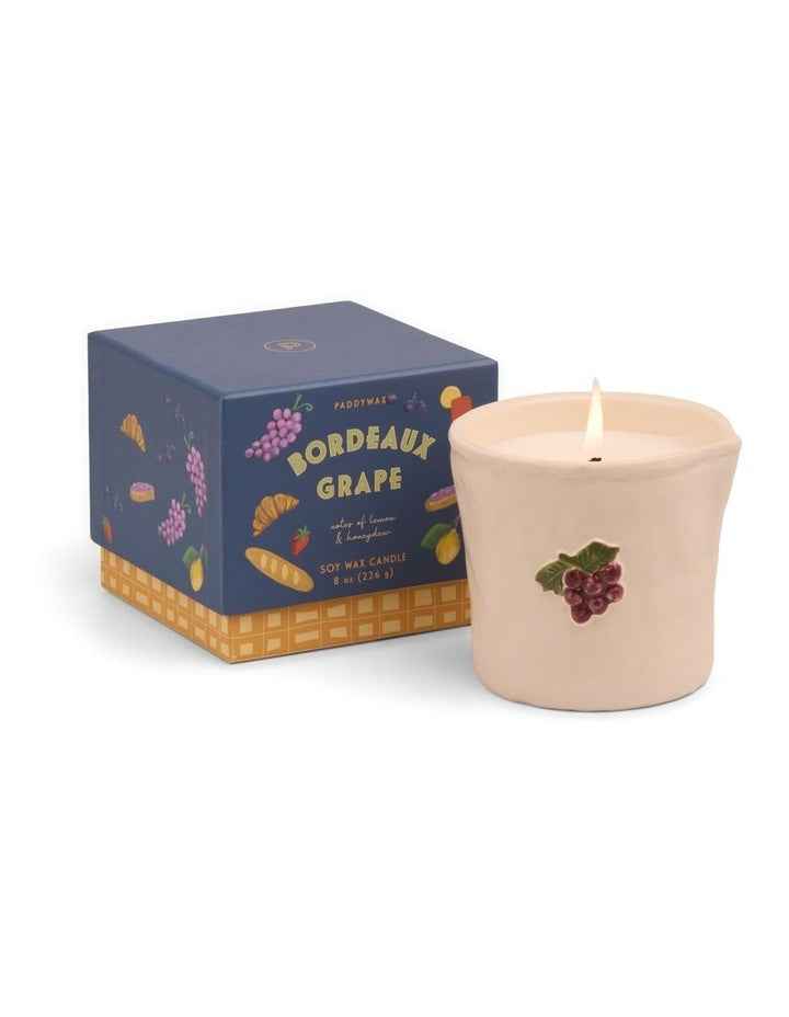 Bistro Ceramic Bordeaux Grape Candle