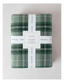 Christmas Blanket in Green Tartan