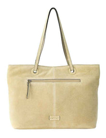 Montego Suede Tote Bag in Taupe