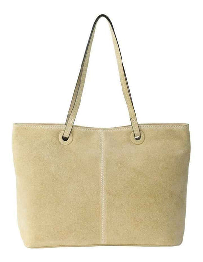 Montego Suede Tote Bag in Taupe