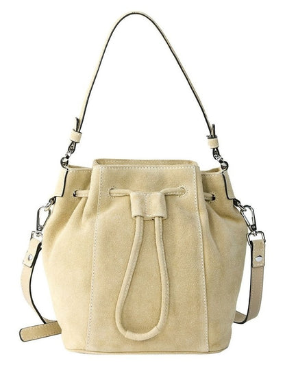Montego Suede Bucket Bag in Taupe
