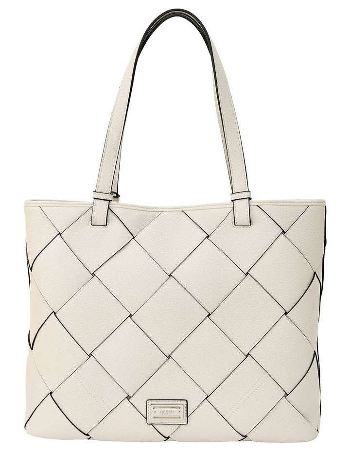 Hallie Tote Bag in Cream
