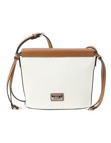 Brooke Crossbody Bag in White/Brown