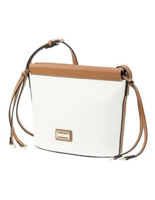 Brooke Crossbody Bag in White/Brown