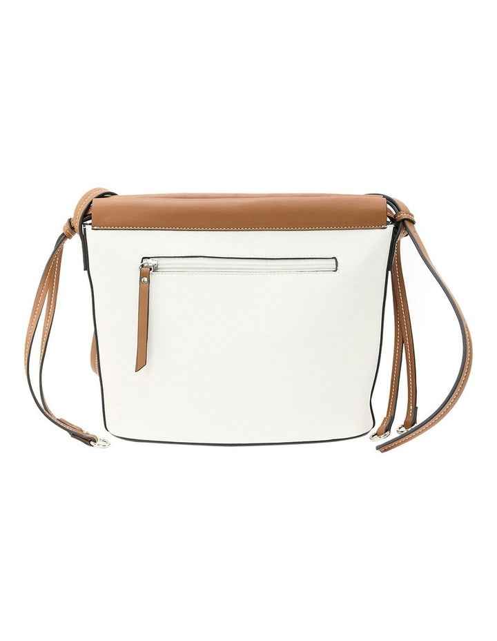 Brooke Crossbody Bag in White/Brown