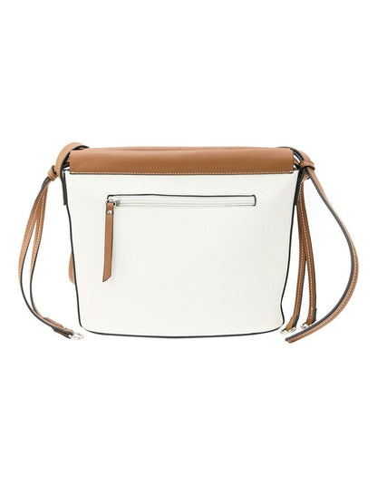 Brooke Crossbody Bag in White/Brown