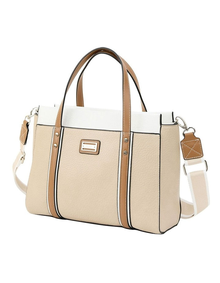 Dani Satchel Bag in Nude Multi
